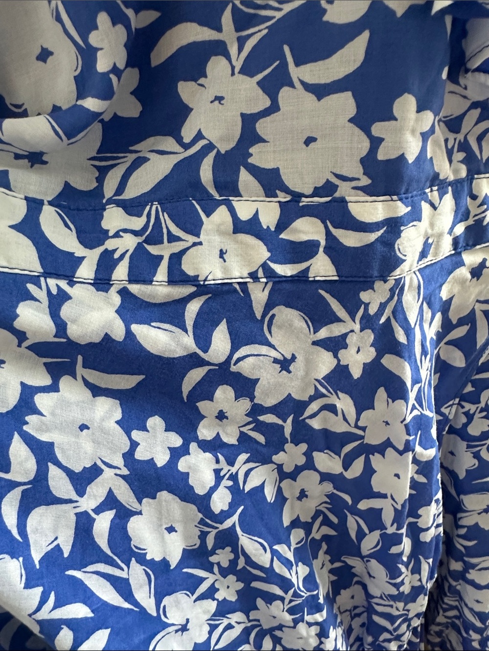 Draper James Blue and White Floral Wrap Dress - Picture 9 of 16